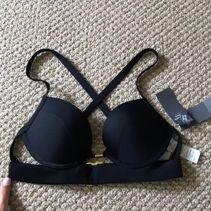 Abercrombie & Fitch Black Push-Up Bikini Top
